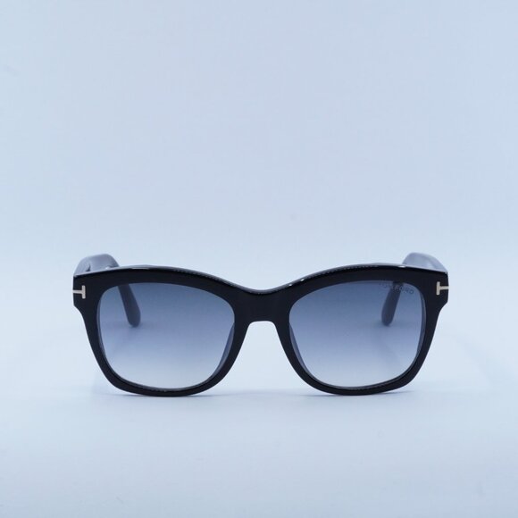 Tom Ford Lauren-02 FT0614 01C Sunglasses Black Square Frame, Smoke Lenses - Picture 4 of 11